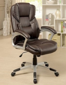 Furniture of America Sibley Dark Brown Desk Chair