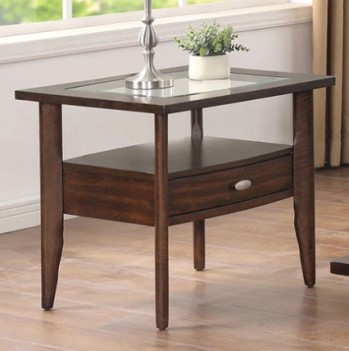 Furniture of America Riverdale Walnut Finish End Table