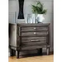 Furniture of America Daphne Grey Nightstand with Hidden Drawer