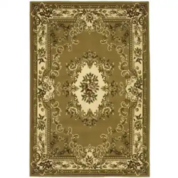 KAS Corinthian Beige & Ivory Aubusson Area Rug 5-3 x 7-7