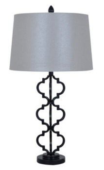 Crestview Parisian Table Lamp with Round Silver Shade