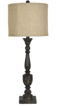 Crestview Layton Table Lamp with Round Beige Shade
