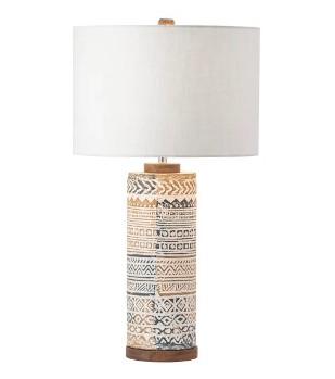 Crestview Taos Table Lamp with Beige Shade (blemished)