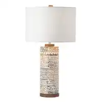 Crestview Taos Table Lamp with White Shade