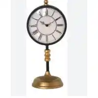 Crestview Black & Gold Table Clock