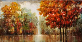 Crestview Yellow & Orange Fall Trees Panorama Wall Art 60 x 30