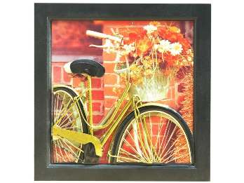 Crestview Yellow Bicycle Wall Art Panel
