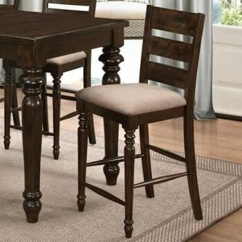 New Classic Annandale Espresso Finish 24-Inch Barstool with Beige Upholstery (blemish)