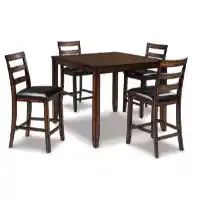 Ashley Covington Counter-Height Dining Set with 4 Barstools