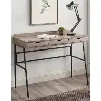 Stanley Ranger Grey Wash 3-Drawer Desk