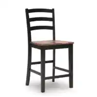 Ashley Willamette Black & Maple Finish 24-Inch Barstools (set of 2)