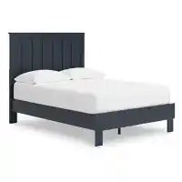 Ashley Stanford Navy Blue Full Panel Platform Bed