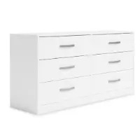 Ashley Flannery White 6-Drawer Dresser