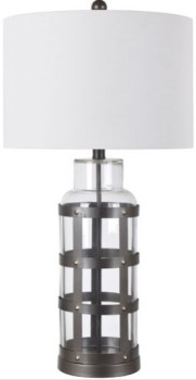 Crestview Everly Caged Metal Table Lamp