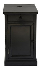 Crestview Black Side Table with USB