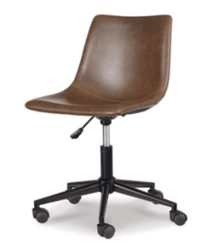 Ashley Rich Brown Faux Leather Desk Chair