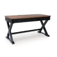 Ashley Willamette Black & Maple Finish Desk (blemished)(FLOOR MODEL ONLY)