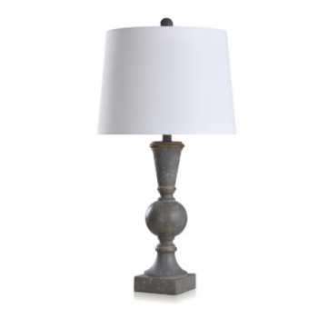 Stylecraft Alcamn Grey Distressed Bannister Table Lamp
