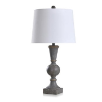 Stylecraft Alcamn Grey Distressed Bannister Table Lamp