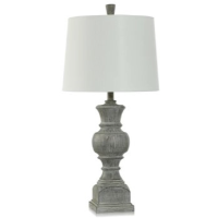 Stylecraft Bullwell Distressed Grey Finish Table Lamp