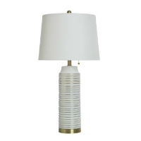 Stylecraft White & Gold Ceramic Table Lamp