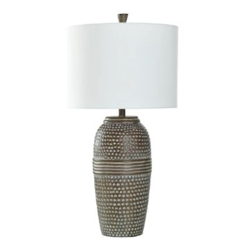Stylecraft Soot Silver Ceramic Table Lamp