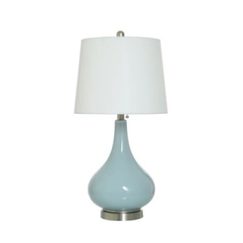 Stylecraft Spa Blue Rounded Ceramic Table Lamp