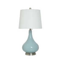 Stylecraft Spa Blue Rounded Ceramic Table Lamp