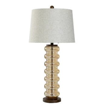 Stylecraft Opulance Amber Glass Table Lamp