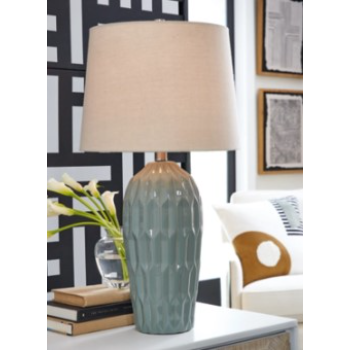 Ashley Hadley Pale Blue Ceramic Table Lamp 