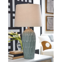 Ashley Hadley Pale Blue Ceramic Table Lamp 