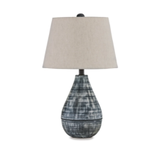 Ashley Edge Distressed Black Table Lamp