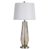 Stylecraft Eccles Translucent Taupe Glass Table Lamp