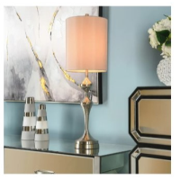 Stylecraft Brushed Nickel Netted Steel Table Lamp