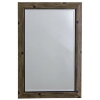 Yosemite Home Grey Hardwood Framed Wall Mirror