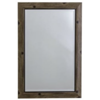 Yosemite Home Grey Hardwood Framed Wall Mirror