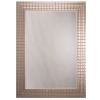 Yosemite Home Textured Silvery Gold Framed Wall Mirror