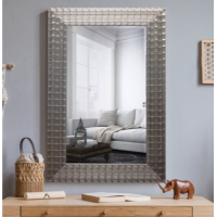 Yosemite Home Textured Silver Framed Wall Mirror