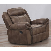 Furniture of America Alto Brown Microsuede Gliding Recliner