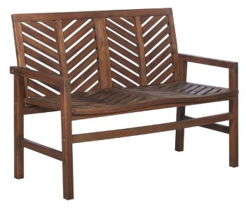 Stanley Ranger Dark Brown Chevron Outdoor Loveseat