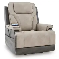 Ashley Prescott Sand Next-Gen Durapella 4Z Lift Chair/Power Recliner with Heat & Massage