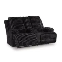 Ashley Rio Lux Onyx Power Reclining Console Loveseat