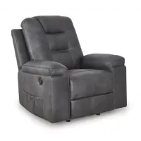 Ashley Stockton Granite Microfiber Rocker Recliner with Heat & Massage