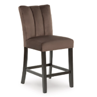 Ashley Jacqueline Dark Brown Velvet 24-Inch Barstools (set of 2)