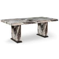 Ashley Jacqueline Replicated Marble Trestle Dining Table
