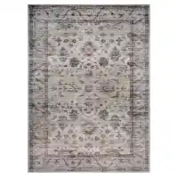 KAS Roxy Beige Kashan Area Rug 7-6 x 10