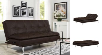 Lifestyle Solutions Meredith Java Faux Leather Eurolounger