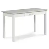 New Classic White Celeste Desk with Faux Marble Top