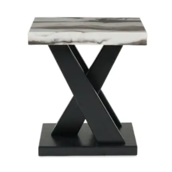 Ashley Cooper Faux Marble End Table
