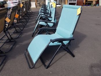Outdoor Premium Oversized Teal Zero-Gravity Recliner